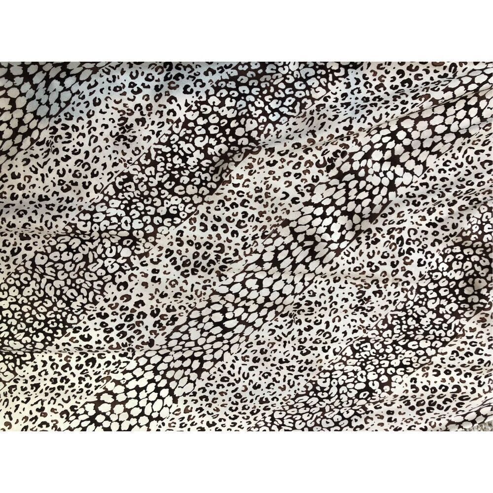 Pursuits Ltd. Women’s Brown and Cream Leopard Print Knee Length Silk Skirt Size - Picture 3 of 5